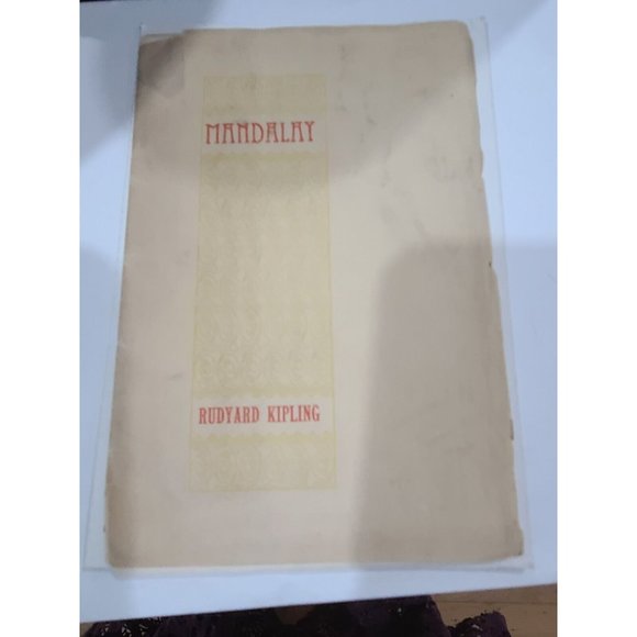 Mandalay By Rudyard Kipling 1899 First Edition Poem - Picture 2 of 12